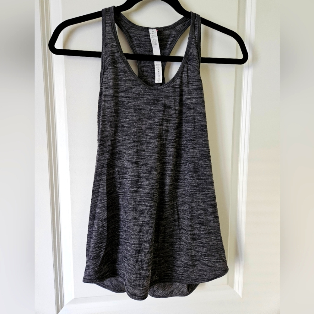 Lululemon Racerback Tank Top Size 4 Dark Gray Heathered